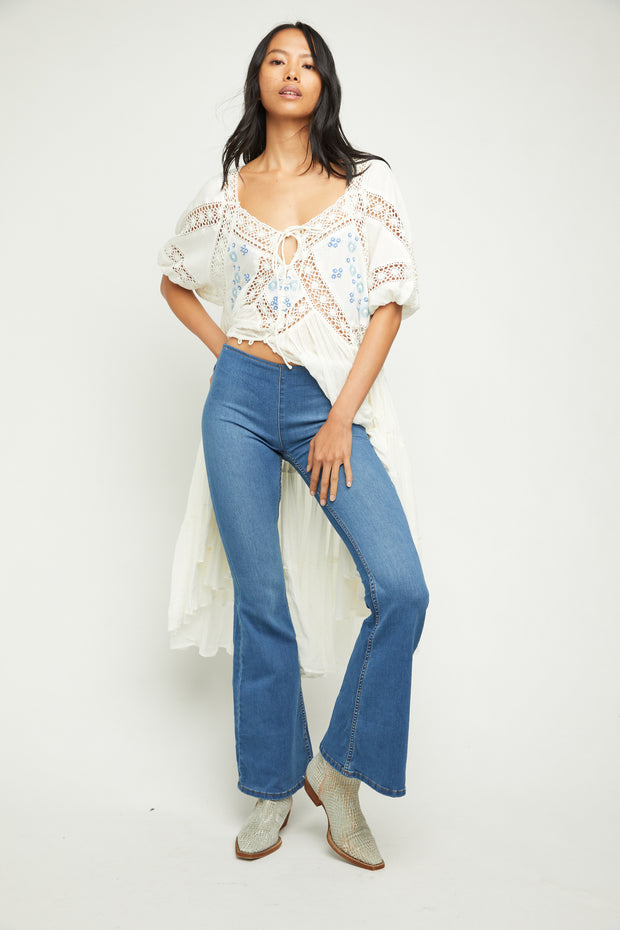 Free People Penny Pull-On Flare Jeans