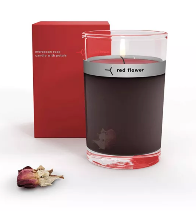 Red Flower Candle